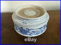 Antique Chinese Porcelain Blue & White Bowl Precious Objects 19th century