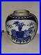 Antique Chinese Porcelain Blue White Treasures Jar Qing Dynasty Rare