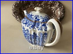 Antique Teapot, Copeland, Spode Old Backstamp C. 1881-1910 Willow Blue White