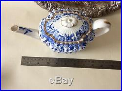 Antique Teapot, Copeland, Spode Old Backstamp C. 1881-1910 Willow Blue White