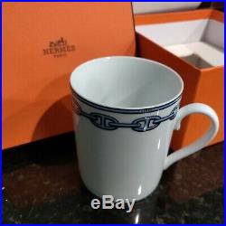 Authentic & New Hermes Chaine dAncre White And Blue Porcelain Cup Mug