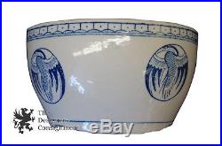 Awesome Vintage Chinese Porcelain Rice Bowl Crane Decorations Blue White Asian