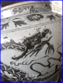 BIG! Extremely Chinese Ming Blue and White Dragon Porcelain Jar