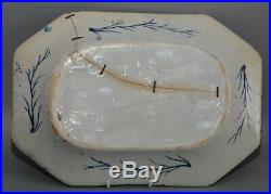 BOW or LIMEHOUSE C1746-8 Soft Paste Porcelain Blue & White OCTAGONAL SERVER