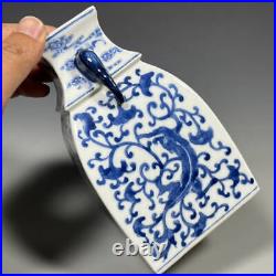 Blue&White Porcelain Handpainted Dragon Pattern Elephant trunk Vases 11552