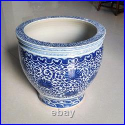 Blue and White Chinese Porcelain Handmade Outdoor Planter
