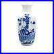 Blue and White Vase, Handmade Chinese Porcelain Flower Happiness Boy Motif