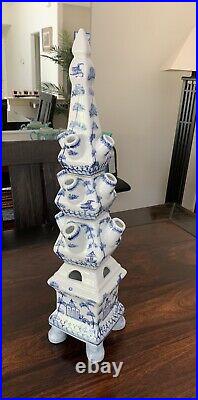 Blue and white Porcelain Tulipiere 22 inches tall