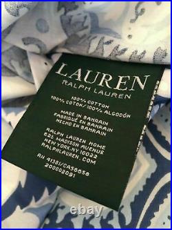 Brand New Ralph Lauren King 4 Piece Comforter Set Porcelain Blue Medallion