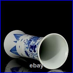 China Blue&White Porcelain Hand Painted Character Story Vase