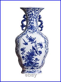 China Jingdezhen Ceramics Blue and White Porcelain Vase Antique reproduction
