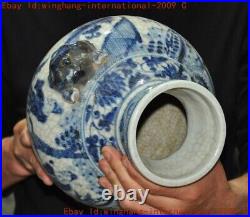 China blue&white porcelain ancient people Tanks Crock tank pot canister jar