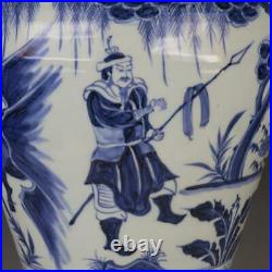 China old Yuan dynasty Blue and white farsi historical figure Porcelain vase