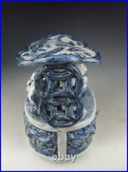 Chinese Antique Blue&White Porcelain Boy-shaped Headrest