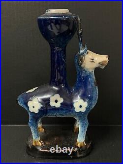 Chinese Art Porcelain Blue And White Candle Holder