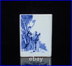Chinese Blue&White Porcelain HandPainted Eight Immortals Brush Pot 19550