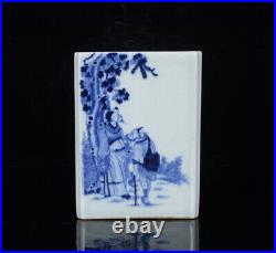 Chinese Blue&White Porcelain HandPainted Eight Immortals Brush Pot 19550