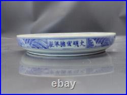 Chinese Blue&White Porcelain HandPainted Exquisite Dragon Pattern Plates 18054