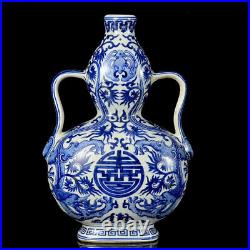 Chinese Blue&White Porcelain HandPainted Exquisite Dragon Pattern Vases 17481