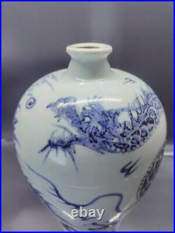 Chinese Blue&White Porcelain HandPainted Exquisite Dragon Pattern Vases 18057