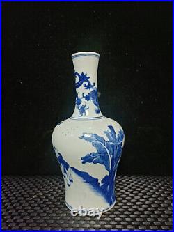 Chinese Blue&White Porcelain HandPainted Exquisite Figure Vase 20894