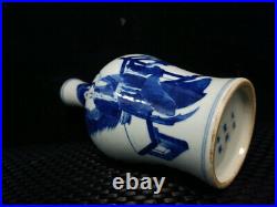 Chinese Blue&White Porcelain HandPainted Exquisite Figure Vase 20894