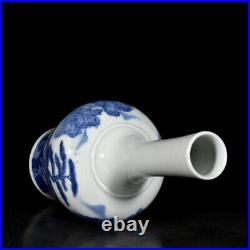 Chinese Blue&White Porcelain HandPainted Exquisite Landscape Vase 19456