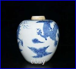 Chinese Blue&White Porcelain Handmade Exquisite Dragon Pattern Pots af0128