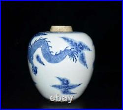 Chinese Blue&White Porcelain Handmade Exquisite Dragon Pattern Pots af0128