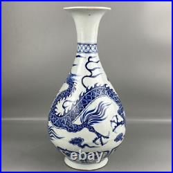 Chinese Blue&White Porcelain Handmade Exquisite Dragon Pattern Vases 73820