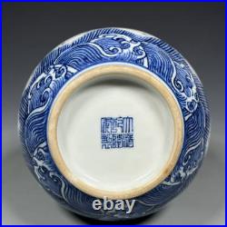 Chinese Blue&White Porcelain Handmade Exquisite Dragon Pattern Vases 8812