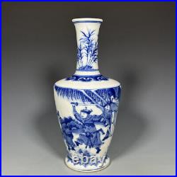 Chinese Blue&White Porcelain Handmade Exquisite Figures Pattern Vases 8811