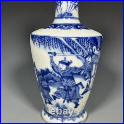 Chinese Blue&White Porcelain Handmade Exquisite Figures Pattern Vases 8811