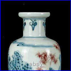 Chinese Blue&White Porcelain Handmade Exquisite Figures Vase 13874