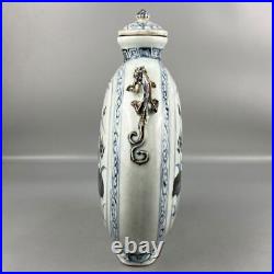 Chinese Blue&White Porcelain Handmade Exquisite Mandarin Duck Vase ad0401
