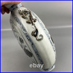 Chinese Blue&White Porcelain Handmade Exquisite Mandarin Duck Vase ad0401