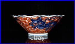 Chinese Blue&White Porcelain Handpainted Exquisite Dragon Pattern Bowls 9778