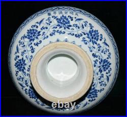 Chinese Blue&White Porcelain Handpainted Exquisite Lotus Pattern Plates 12562