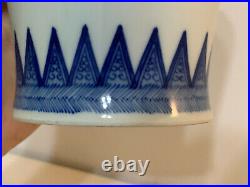 Chinese Blue & White Porcelain Mallet Vase Pattern & Medallion Dec. Kangxi Mark