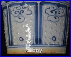 Chinese Blue & White Porcelain Vase, 19th Century Phoenix Motif