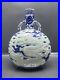 Chinese Blue&White Porcelain carved Exquisite Dragon Pattern Vases 17051