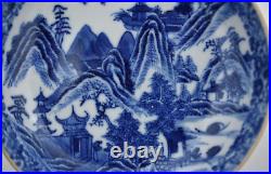 Chinese Blue and White Landscape Porcelain Dish