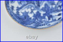 Chinese Blue and White Landscape Porcelain Dish