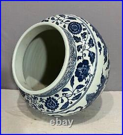 Chinese Blue and White Porcelain Jar With Mark M4007