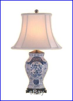 Chinese Blue and White Porcelain Vase Chinoiserie Floral Table Lamp 28