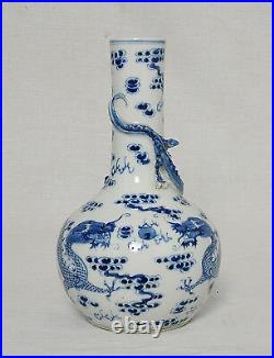 Chinese Blue and White Porcelain Vase With Mark M2482