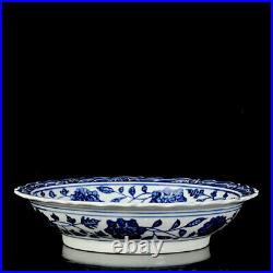 Chinese Blue and white Porcelain Handmade Exquisite Songzhumei Plate 12664