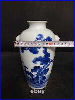 Chinese Blue&white Porcelain HandPainted Exquisite Deer Vase 19800