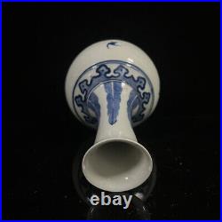 Chinese Blue&white Porcelain HandPainted Exquisite Figure Vase 16097