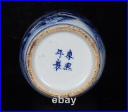 Chinese Blue&white Porcelain HandPainted Exquisite Landscape Vase 20619